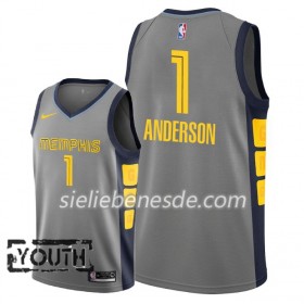 Kinder NBA Memphis Grizzlies Trikot Kyle Anderson 1 2018-19 Nike City Edition Grau Swingman